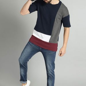 T-shirt en coton 200 g/m² à manches courtes et col rond pour homme, couleur unie, coupe ample et décontractée, vente chaude - Product Image 4
