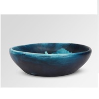 Elegante Scandinavische stijl, handgemaakte fruitschaal van gepolijste hars met swirl textuur, voedselveilig, milieuvriendelijk, keukendecoratie, geschikt voor feesten