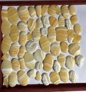 อัญมณีคริสตัลขัดเงาทรงผลึกสีเหลืองทรงวงรีขนาดตามสั่งสำหรับทำเครื่องประดับอัญมณีหลวม - Product Image 2