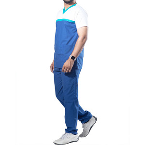 Hospital Medical Men <b>Doctor</b> Scrub Suits for Stretchy Men Wear Scrubs Nursing Surgical Uniforms <b>Sets</b> for Men - Product Image 6