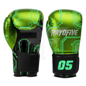 Nouveaux gants de boxe professionnels en cuir au design tendance avec évacuation de l'humidité pour l'entraînement de Muay Thai et des performances optimales - Product Image 1