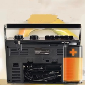 Radio casete retro de 3 bandas personalizado de fábrica con grabadora, SD, USB, MP3, portátil, con batería incorporada para estudio, trabajo, exteriores y hogar. - Product Image 5