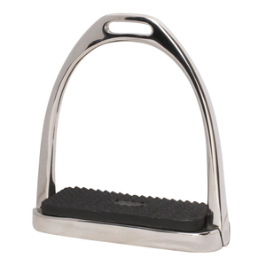 Étriers en acier inoxydable avec coussinet en caoutchouc blanc pour l'équitation - Product Image 4