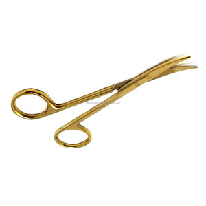 Ciseaux micro-iris manuels 4,5 mm les plus vendus, à pointes courbées et pointues, en acier inoxydable plaqué or, pour usage chirurgical, dentaire et vétérinaire - Product Image 3