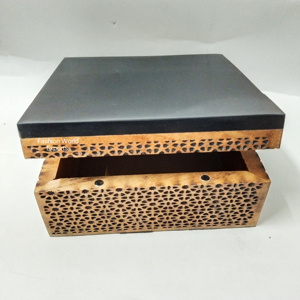 Handcrafted Wooden Storage <b>Box</b> Decorative <b>Keepsake</b> <b>Box</b> Black Lid Organizer Rustic Wood Jewelry <b>Box</b> Luxury Home Decor Gift - Product Image 3