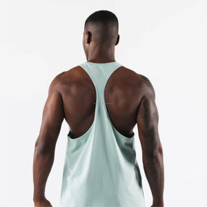 Débardeur de sport décontracté pour homme pour le streetwear et l'entraînement athlétique, séchage rapide et respirant, tissage tricoté, vente en gros - Product Image 2