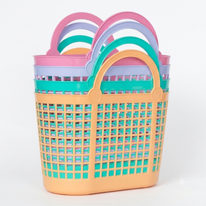Cesta de Almacenamiento de Plástico con Asas Dobles, Apilable, Capacidad de 25L, Diseño Moderno para Uso en la Cocina - Product Image 1