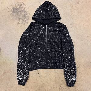Sweat à capuche personnalisé 2025 pour hommes, basiques personnalisés en coton mélangé avec strass, fabriqué au Pakistan - Product Image 1