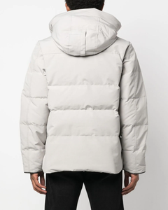 Puffer Jacket Winter Casual Thick Polyester Wadding Zipper Closure Solid Color Windproof Outerwear - Product Image 2