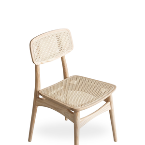 Chaise de salle à manger nordique en bois avec assise tressée, mobilier de restaurant, sièges modernes pour salle à manger - Product Image 3