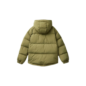 Veste matelassée réversible pour femme, couleur verte unie, écologique, imperméable, respirante, à manches longues, à capuche, coupe-vent - Product Image 6