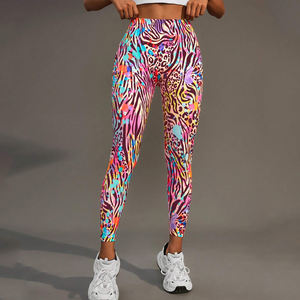 Leggings Deportivos para Mujer con Estampado de Sublimación Personalizado, Cintura Alta, para Yoga, con Estampado Animal Colorido, Resistentes a Sentadillas, Ropa de Gimnasio - Product Image 1