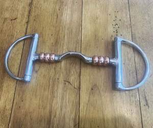 High Quality Stainless Steel Single <b>Joint</b> <b>Roller</b> Mouth Wide Hinged Dee for Horse Equestrian New Design - Product Image 3