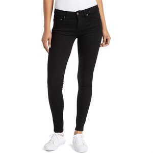 Jean droit taille haute coupe droite pour femme, écologique, streetwear, amincissant, respirant, lavable, super extensible, effet usé - Product Image 3