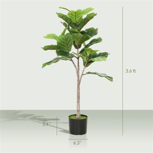 Albero di Fico Artificiale Verde per Decorazione Casa e Ufficio, Pianta in Vaso - Product Image 6