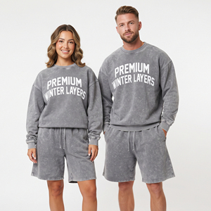 Unisex Acid Wash Zip Up <b>Hoodie</b> <b>and</b> <b>Shorts</b> <b>Set</b> Letter Print Vintage Streetwear Tracksuit Baggy <b>Hoodie</b> <b>Shorts</b> <b>Set</b> <b>Men</b> Women - Product Image 5
