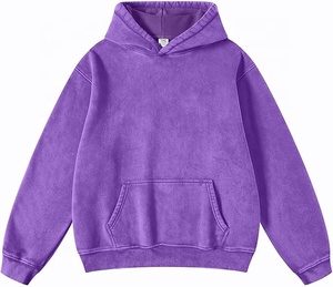 Sweat à capuche vierge sans cordon en coton de haute qualité 400gsm personnalisé hommes Streetwear OEM Logo sweats à capuche surdimensionnés personnalisés - Product Image 5