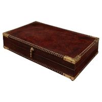 Boîte de rangement de bureau en cuir moderne avec compartiments pour fournitures de bureau, télécommandes et articles essentiels quotidiens