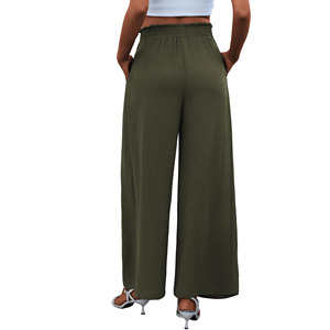Pantalones de Moda para Mujer, de Pierna Ancha, Corte Holgado, Cintura Alta, Largos, Cómodos, para Viajes, Trabajo y Uso Diario - Product Image 3