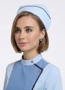Robe de travail à manches courtes pour femmes, robe de travail pour infirmières, médecins |   Robe de travail monopièce à col chemise - Product Image 6