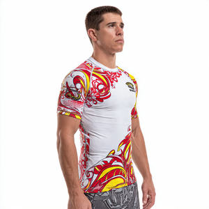 Ensemble deux pièces de compression pour homme : Rashguard sublimé et short de natation imprimé - Product Image 6