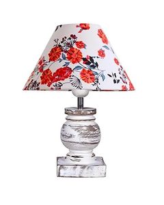 Vintage Floral Wooden Flower-Shaped <b>Table</b> Lamp Rustic <b>Green</b> <b>Bedside</b> Desk Light Decorative Home Decor - Product Image 3