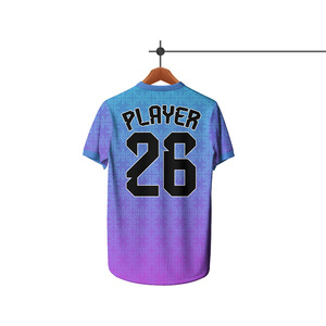 Maillot de football personnalisé LUUK, violet, imprimé par sublimation, col rond, manches courtes, évacuation de l'humidité, vêtements unisexes pour adultes - Product Image 5