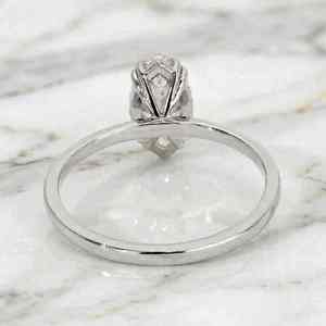 Bague en or massif 9 carats plaqué rhodium, style vintage, avec diamant de laboratoire rond de 3 carats, directement de l'usine, pour mariage et occasions spéciales, bijoux fins - Product Image 2
