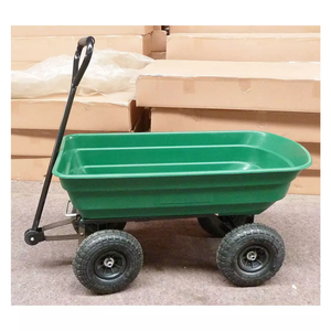 Plastic Steel Garden Open Top Tray Coated 75L Poly Tray <b>Tool</b> Garden Hose Reel <b>Cart</b> with Pneumatic Tires Vietnam Made Hose <b>Cart</b> - Product Image 3