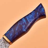 Couteau à pizza Ulu en acier Damas de qualité supérieure, fait main, style Viking, avec manche en bois, OEM