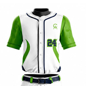 Uniforme de baseball personnalisé pour hommes, pour l'équipe, respirant, 100% polyester, impression par transfert thermique, service OEM - Product Image 5