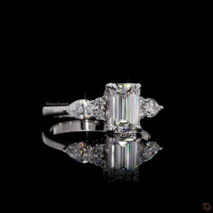 <b>Emerald</b> Cut Diamond Engagement <b>Ring</b> With IGI Certified Labgrown Diamonds Classic Women's Style - Product Image 2