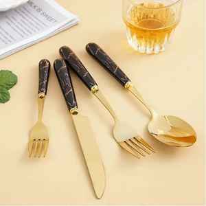 Best Design Metal Flatware <b>Set</b> With Resin Handle Handmade Flatware <b>Set</b> Stainless Steel Mirror Polish Dishwasher Safe & Durable - Product Image 4