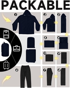 Vêtements de randonnée de luxe pour l'extérieur, respirants, coupe-vent, imperméables, fabriqués en usine - Product Image 5