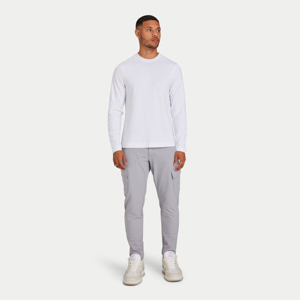 Pantalon de survêtement léger pour homme, taille élastique, plusieurs poches, style décontracté, gris, polyester respirant, pour le printemps - Product Image 2
