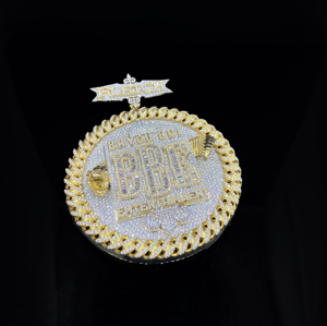 Colgante Personalizado para Hombre, Estilo Hip Hop, con Diamantes, Chapado en Oro, Aleación, Diseño Urbano - Product Image 5
