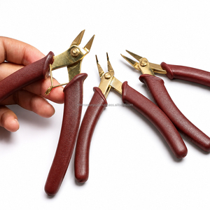 Lot de 3 pinces professionnelles pour la fabrication de bijoux permanents : pince à bec de canard, pince à bec courbé, pince coupante droite – Outil de réparation de bijoux – Fournisseur en gros - Product Image 3