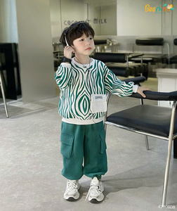 Conjuntos de Ropa Casual de Forro Polar de Color Liso para Niños Pequeños, Ropa de Casa, Tops de Manga Larga y Pantalones, Atuendos para Niños Pequeños - Product Image 3