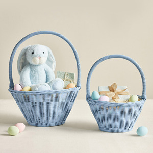Combo colored rattan <b>baskets</b> candy & <b>gift</b> storage containers <b>basket</b> for <b>easter</b> decorations - Product Image 1