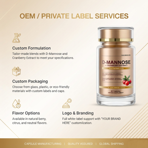 Complément alimentaire en capsules d'extrait de canneberge et de D-mannose en marque privée - Product Image 5