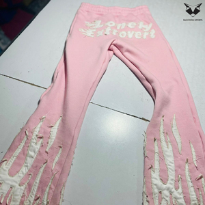 Ensemble sweat à capuche et pantalon évasé personnalisé avec logo, style tendance, qualité supérieure, survêtement homme - Product Image 3