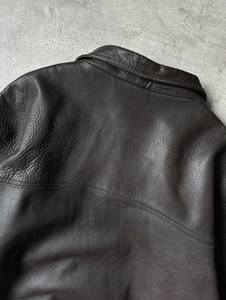 Chaqueta bomber de cuero genuino de vaca para hombre, con parte inferior elástica, diseño personalizado, calidad de exportación de fábrica, ajuste clásico premium. - Product Image 3