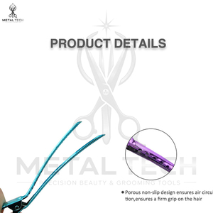 Lot de 6 pinces à cheveux pour le coiffage et la séparation des mèches, pinces antidérapantes, pinces de séparation en acier inoxydable pour le séchage des cheveux - Product Image 5
