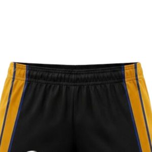 Pantalones Cortos de Netball Sublimados en Negro y Dorado, Unisex, de Poliéster Ligero, Uniformes Deportivos para Equipos, Ropa de Entrenamiento con Paneles Laterales - Product Image 3