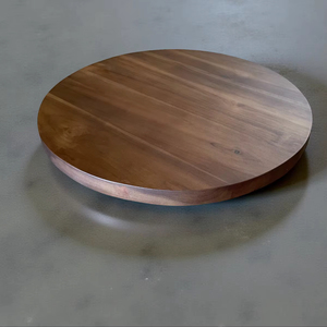 Wood Double Tier Rotating <b>Tray</b> Smooth-Spin Lazy Susan for Tabletop <b>Spice</b> Serving - Product Image 1