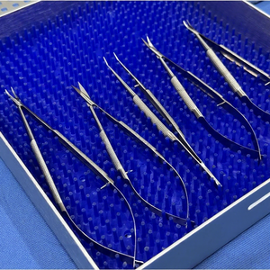 Juego de Instrumentos de Microcirugía, Instrumentos Quirúrgicos Microquirúrgicos Manuales con Bandeja de Esterilización, 14 Piezas, Acero Inoxidable Reutilizable, CE - Product Image 6