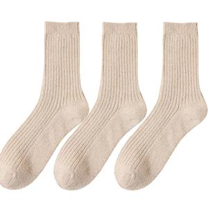 Men's Crew <b>Socks</b> 100% Cotton Solid Color Knitted Breathable Daily Wear Autumn Standard <b>Thickness</b> - Product Image 1