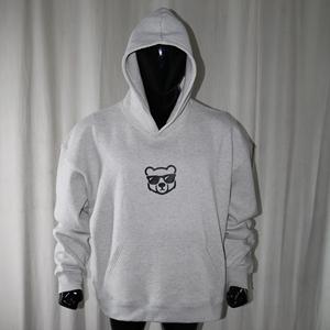 100% cotton <b>black</b> color Hoodie 450 GSM cotton <b>fleece</b> custom embroidery printing embossing oversized fitting hoodies Clush Sports - Product Image 2