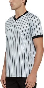 Camiseta de Árbitro Personalizada con Cuello Redondo, Tejida, para Hombre, Deportes, Baloncesto, Fútbol, Algodón, Fibra de Bambú, Ecológica - Product Image 6