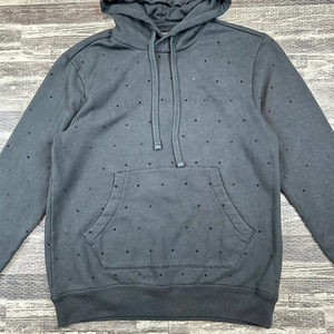 Sweat à capuche vintage pour homme, personnalisé par le fabricant, style streetwear, hiver, extérieur, avec strass - Product Image 2